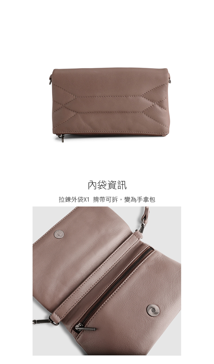 內袋資訊拉鍊外袋X1 揹帶可拆,變為手拿包